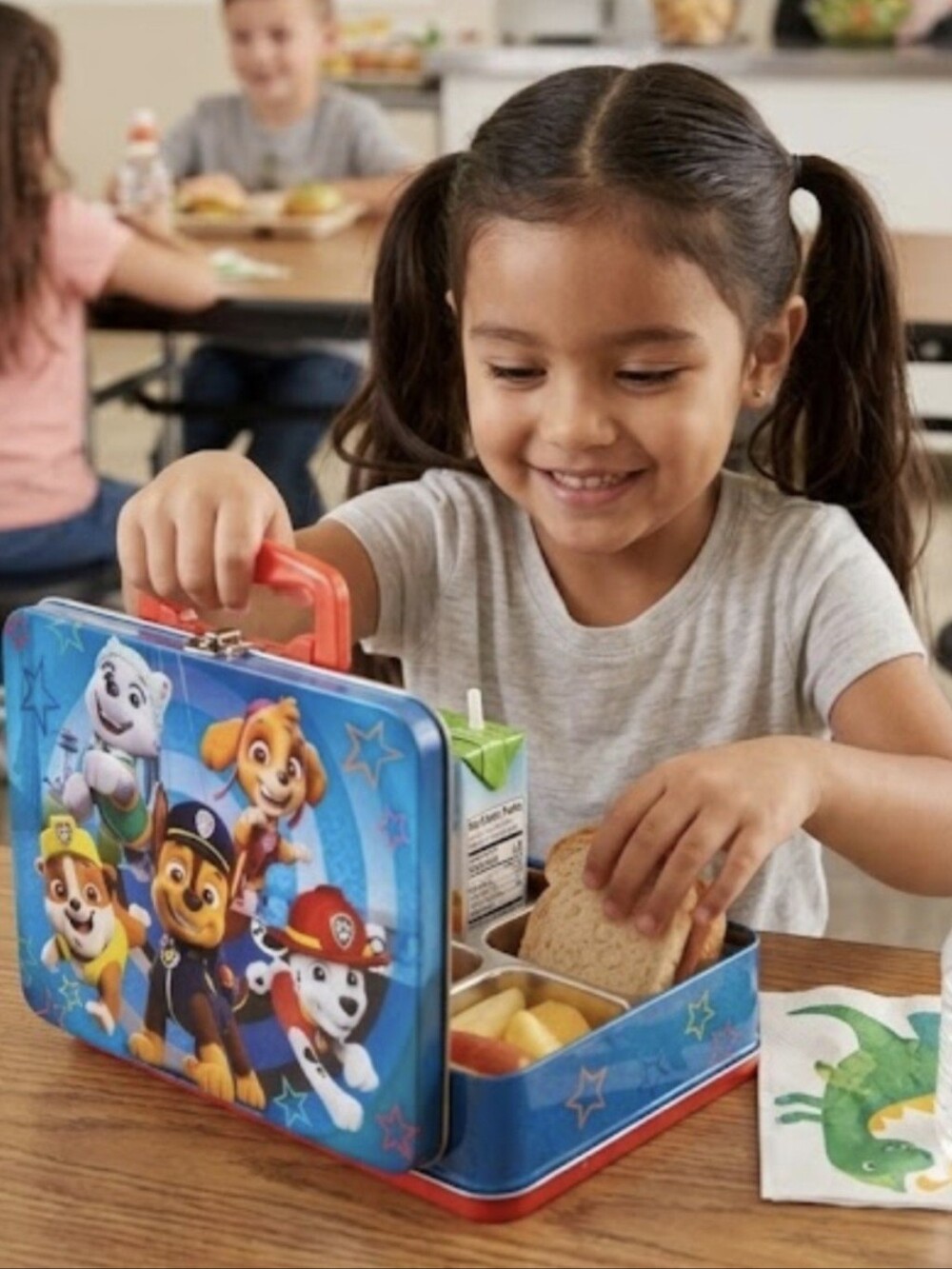 Metal Tin Paw Patrol Lunchbox Storage Box Collector's Box Collectible EUC